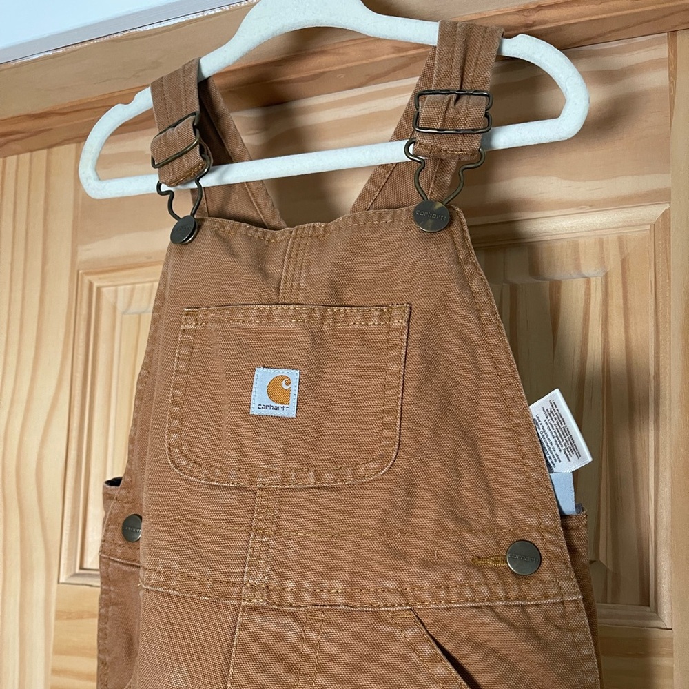 Carhartt toddler fleece lined 100% cotton overalls 4T